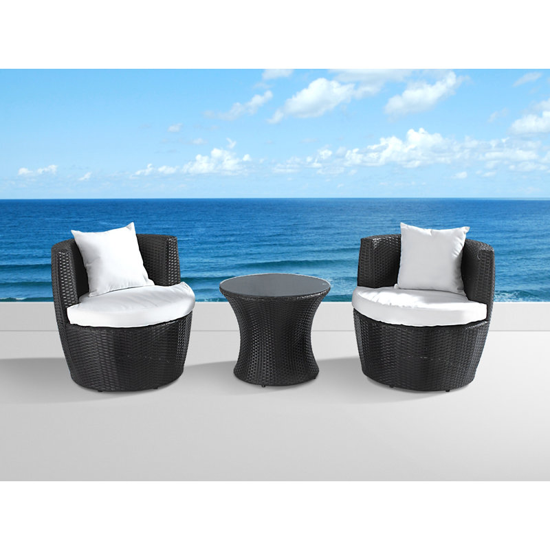 Abrigo 2 Seater Rattan Effect Conversation Set