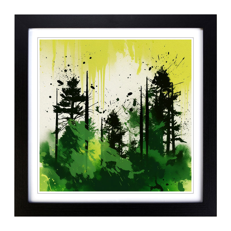 Single Picture Frame Print on Wood, Black