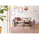 Annisha Solid Colour Machine Woven Polypropylene Area Rug in Blush Pink
