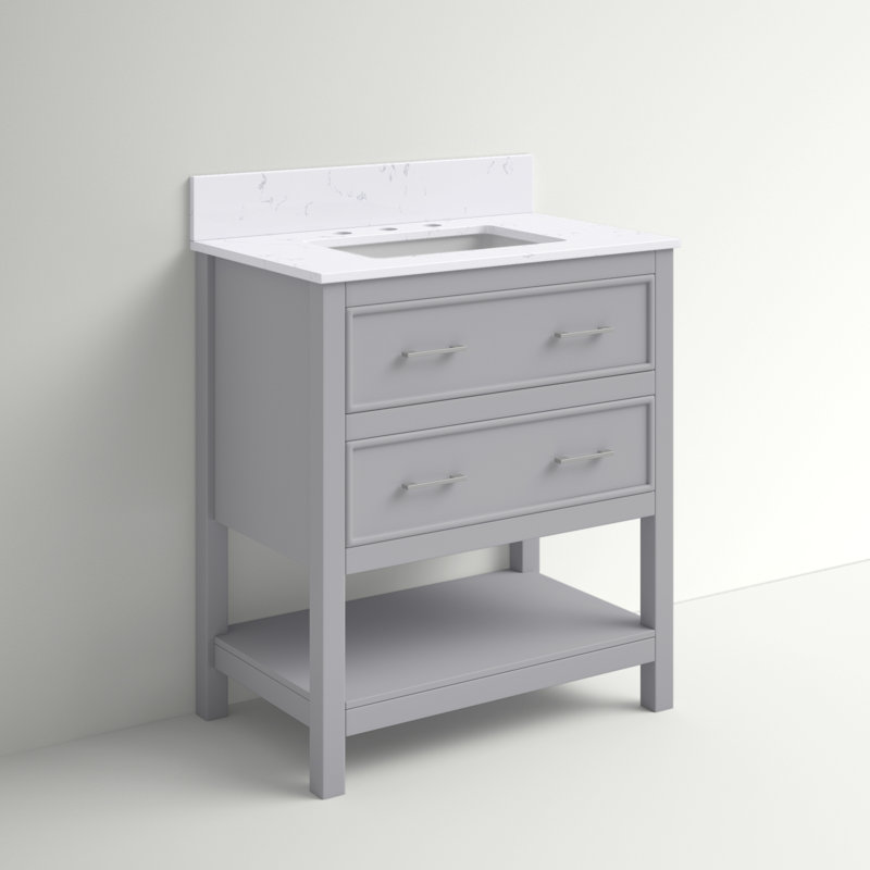 Ensemble de meuble-lavabo simple 30 po Jimerson, Gris