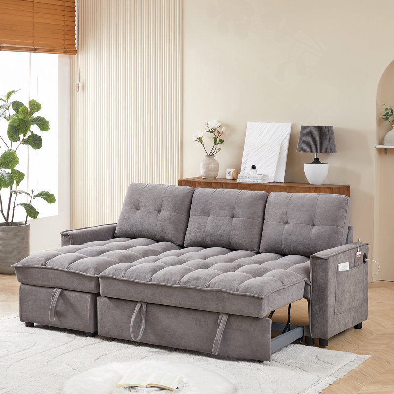 Canapé modulaire Avital, Chenille grise foncée