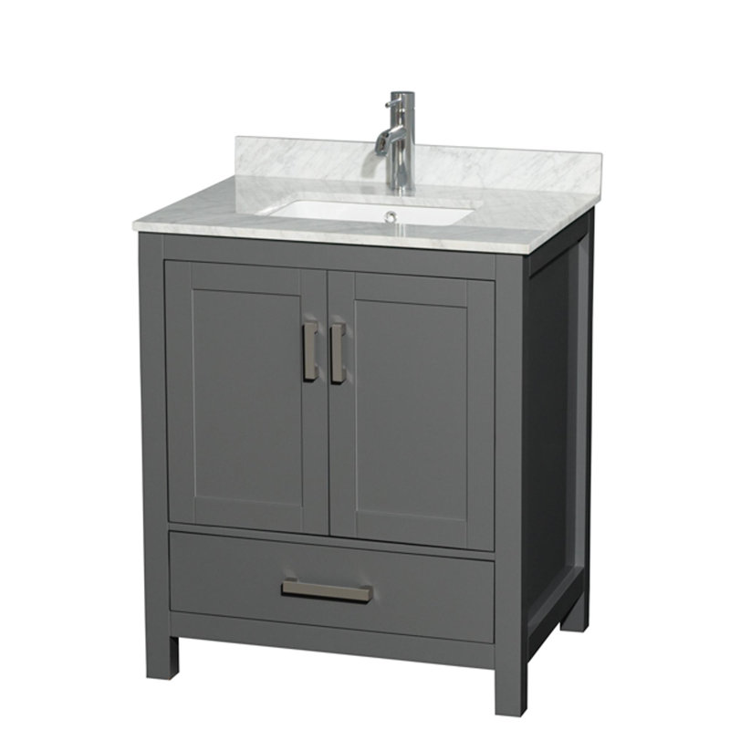 Sheffield 30" Single Bathroom Vanity Set, Dark Gray