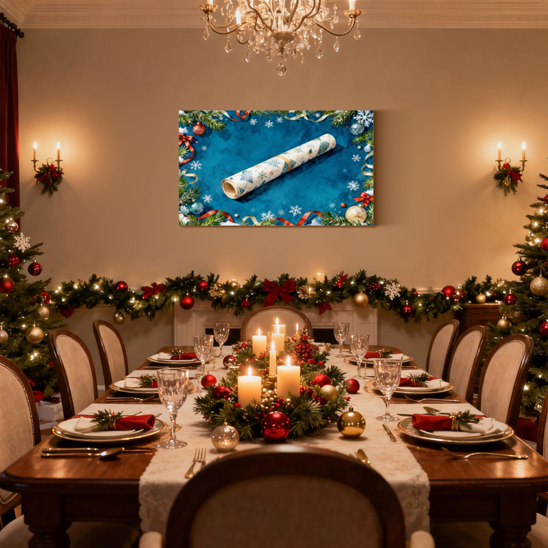 Ensemble de 3 impressions sur toile de Noël, H 12 po x l 18 po