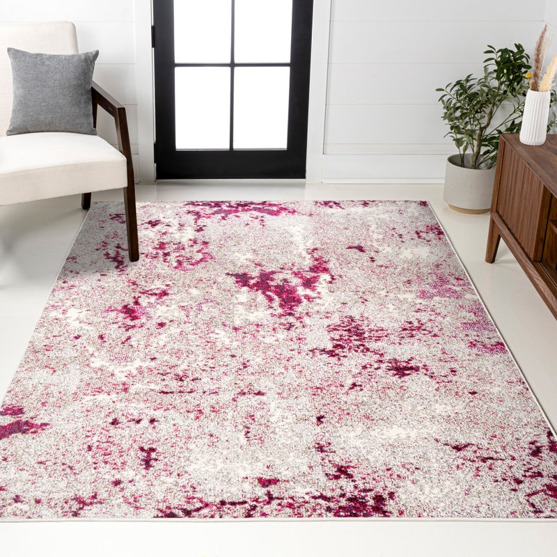 Tapis marron / gris Contemporary, Rectangle 7 pi 8 po x 10 pi