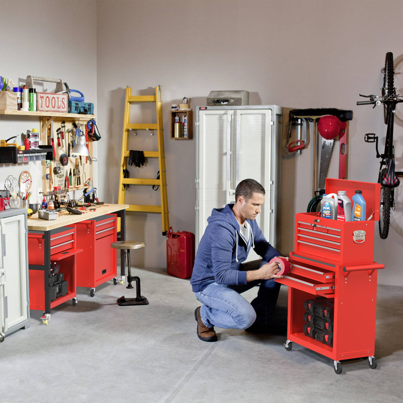 Canisteo 24.4" Tool Box, Red