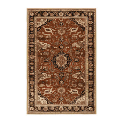 Machine Washable Persian Brown Area Rug