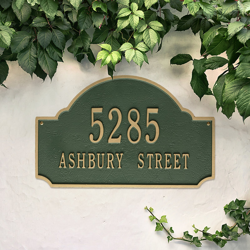 2-Line Wall Mount, Green/Gold, Yes