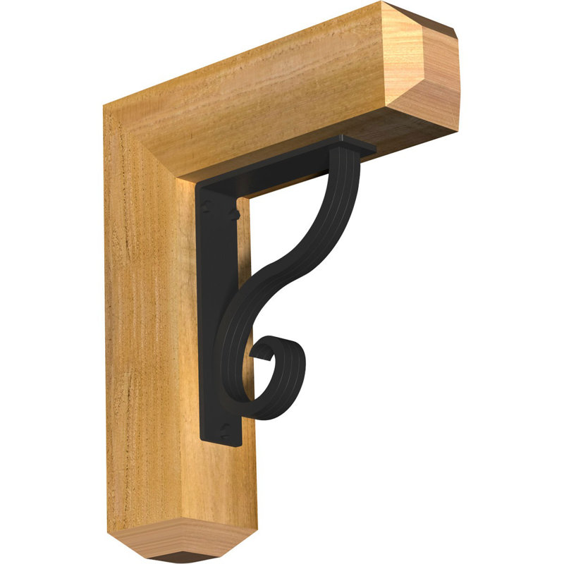 Support triple Ironcrest de 4 po Ashford, H 16 po x P 14 po, Cèdre rouge de l'Ouest l 4 po x T 2 po (sciage br