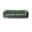 Coussin en velours côtelé vert-109076541