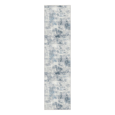 Elroy Modern Abstract Machine Washable Area Rug with Non-Slip Backing