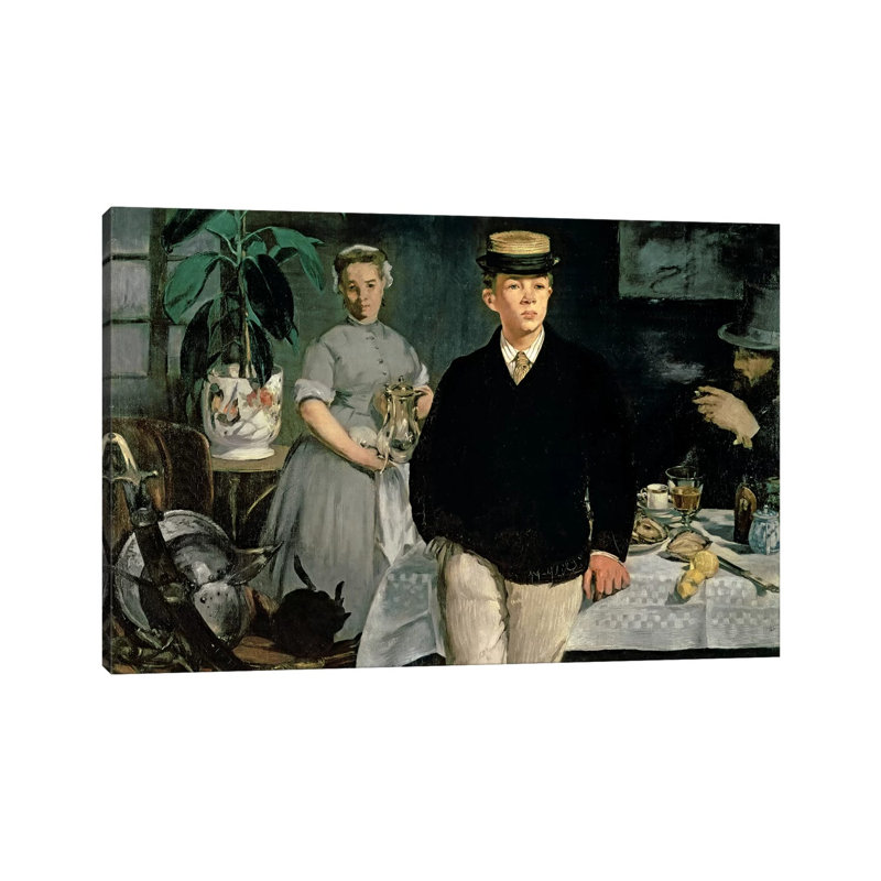 Luncheon In The Studio by Edouard Manet - Wrapped Canvas Painting, 20.32cm H x 30.48cm W x 1.91cm D