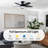 36" Flush Mount Modern Ceiling Fan with LED Lights and Remote Control-37911741