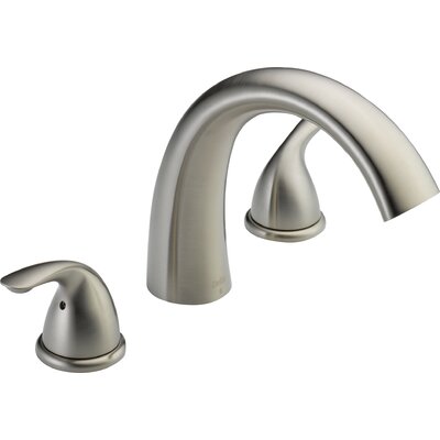 Classic Double Handle Deck Mounted Roman Tub Faucet -  Delta, T2705-SS