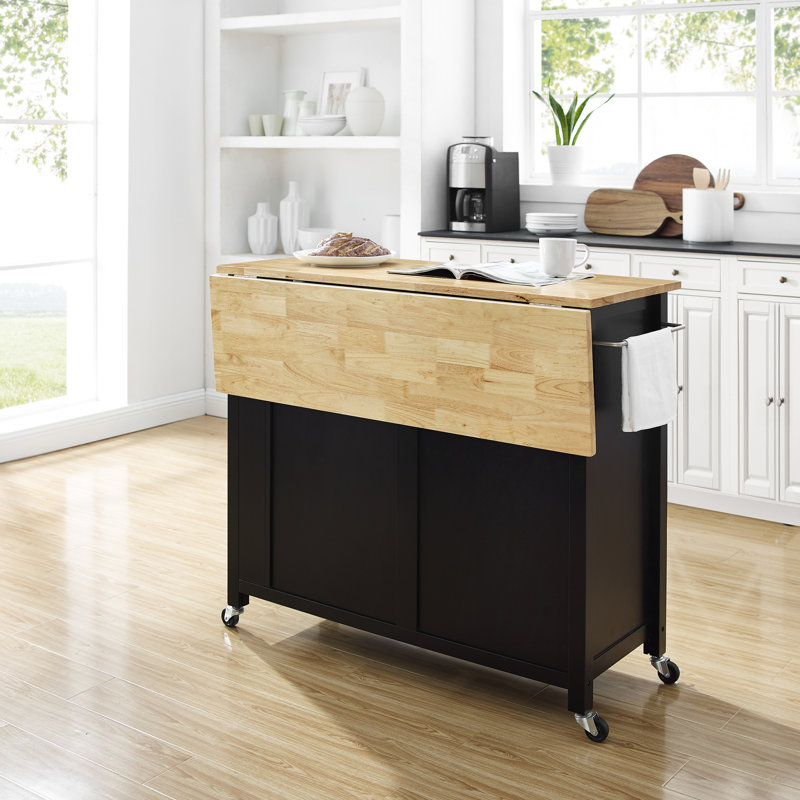 Allura Kitchen Island, Black