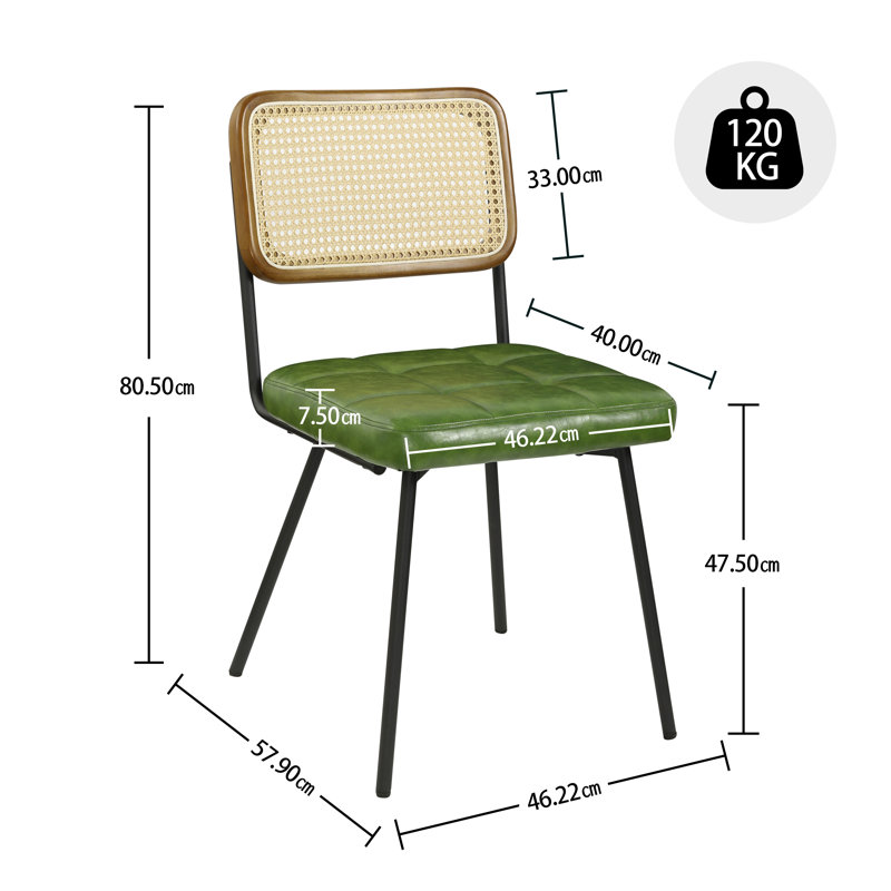 Bodnar Upholstered Dining Chair, Green Performance 