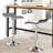 Swivel Upholstered Adjustable Height Counter Stool with Metal Frame-236506820