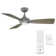 52" Mykonos 3 - Blade Outdoor/Indoor Smart Ceiling Fan with Remote Control and LED Light Kit Included, Works With Alexa and iOS or Android App