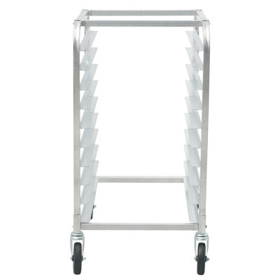 10-Tier Aluminum Bun Pan Rack, 26" W x 20" D x 39" H NSF Certified Rolling Bakery Cart with Brake Wheels for Commercial Kitchen & Home
