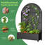 Boîte à fleurs en métal avec treillis et roues Arch-948833544-961714512