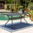 Copper-Decorated 68" Rectangle Cast Aluminum Patio Table Style Rectangular With Copper Finish, Made Of Aluminium