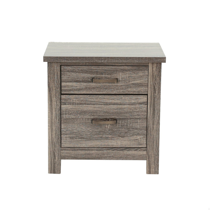 Table de chevet 2 tiroirs en bois