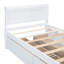 4 lit plateforme simple en bois, de couleur blanche - de construction solide pour la longévité