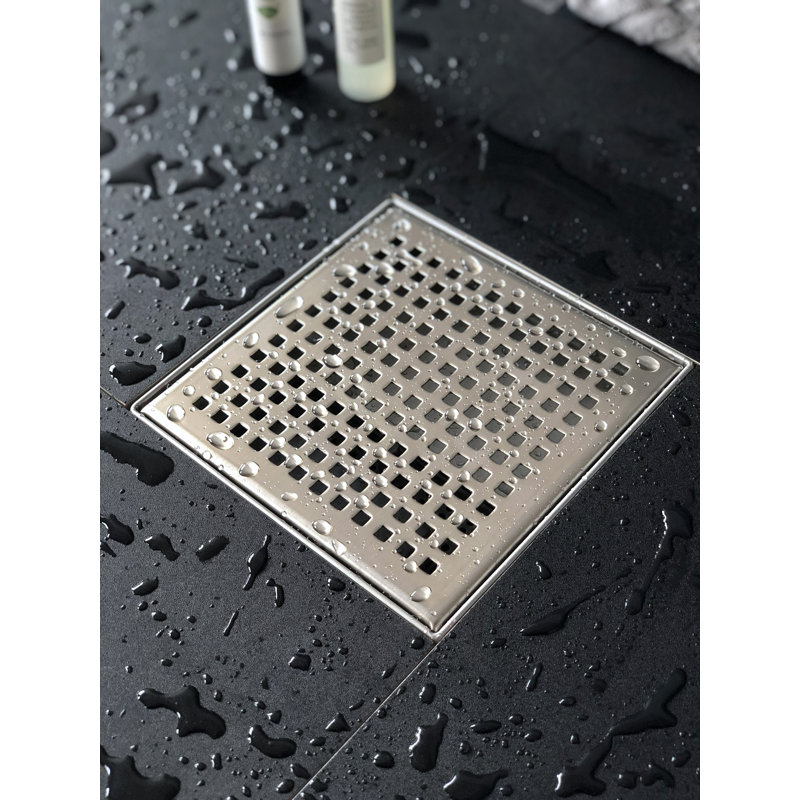 Square 20cm Grid Shower Waste