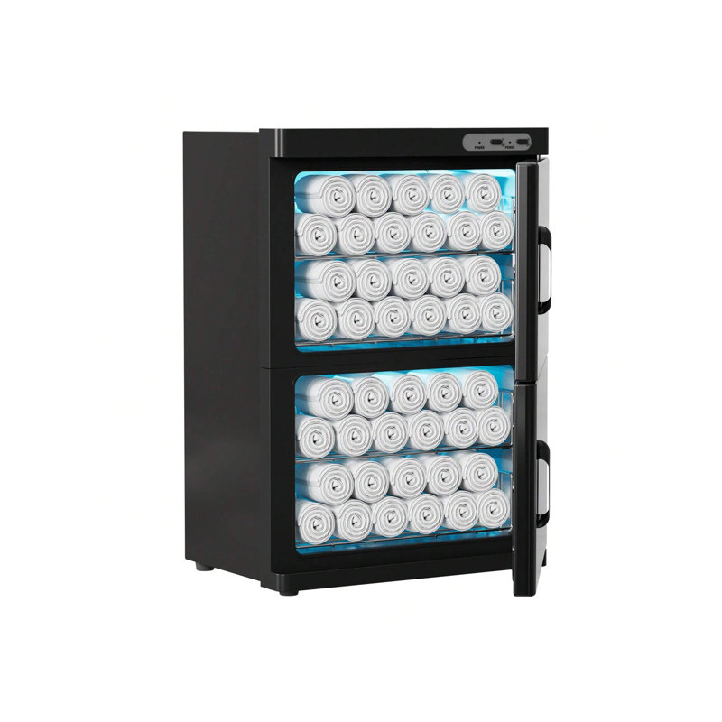 46L Freestanding Towel Warmer Cabinet Metal Modern Fast Heating, Black