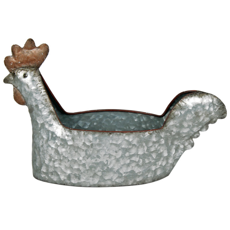 Delossantos Metal Statue Planter