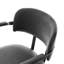 47cm H Upholstered Metal Armchair in Black