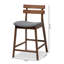 Upholstered Counter Stool with Solid Wood Frame-52150946