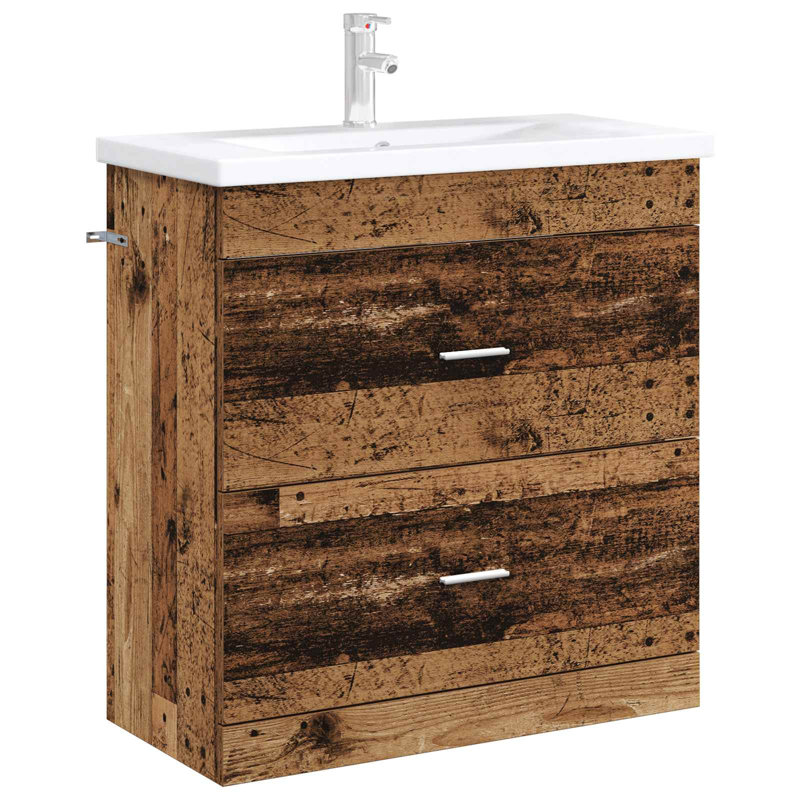 78.5cm Bathroom Vanity Base Only, Old Wood