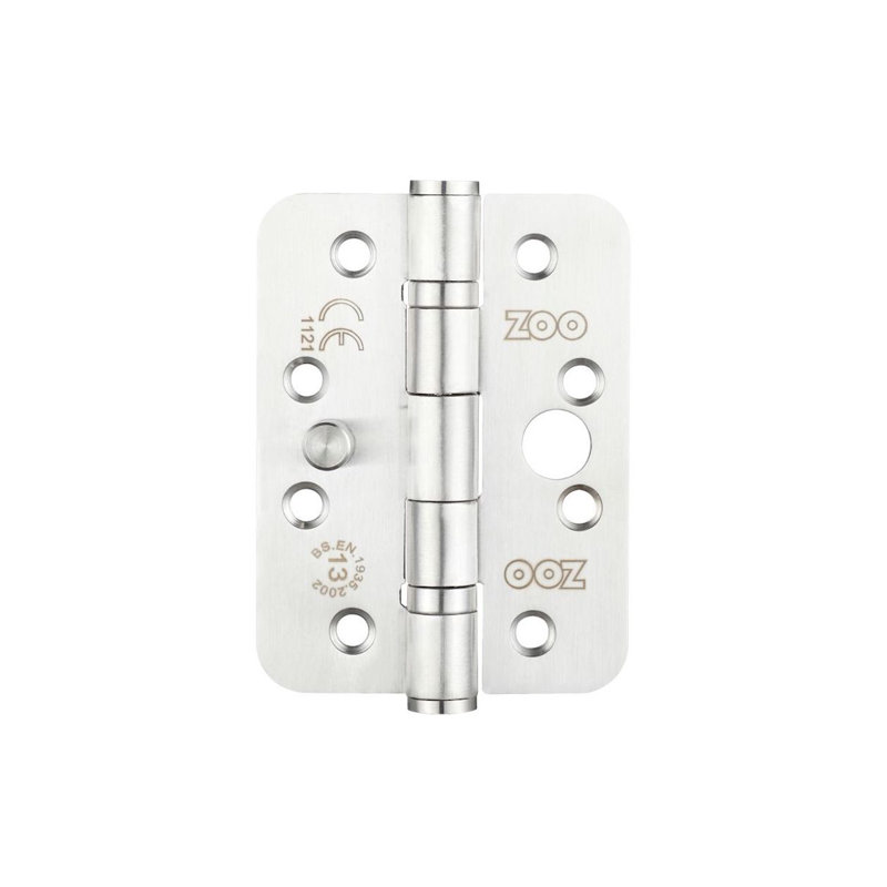 10.2cm H x 7.6cm W Butt Bearing Pair Door Hinges, Satin Stainless