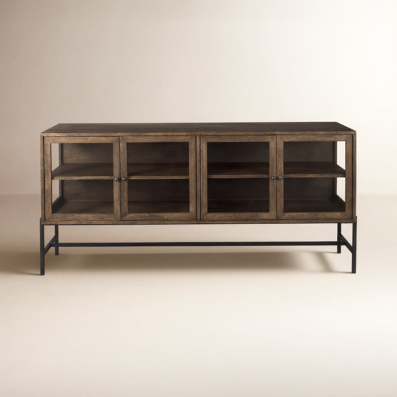 Warner 70'' Sideboard, Black/Brown