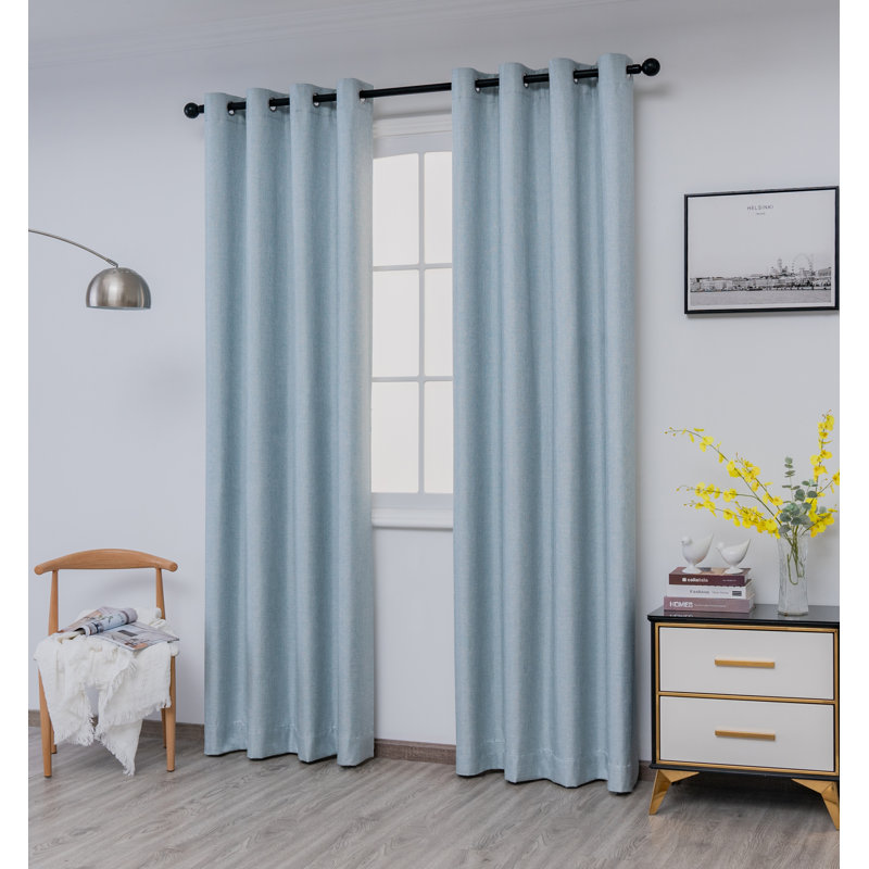 Ensemble de 2 rideaux occultant et isolant Elsa, Bleu