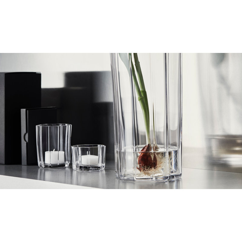 Reed Votive Candle Holder, 1.8'' H X 2.6'' W X 2.6'' D, Clear