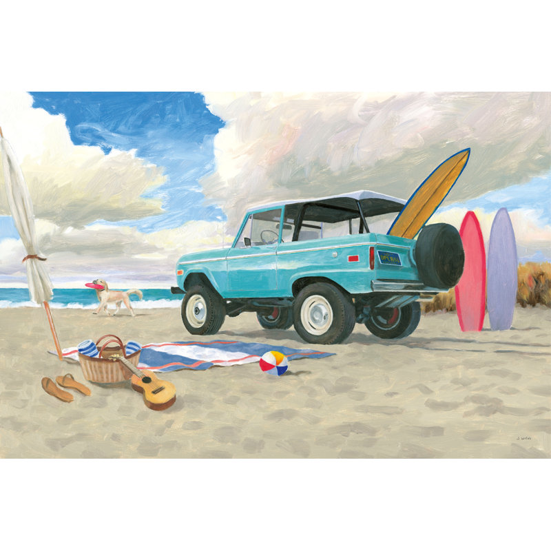 Beach Ride I by James Wiens - Wrapped Canvas Painting, 20cm H x 30cm W x 3.8cm D