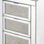 Table de chevet 3 tiroirs en argent