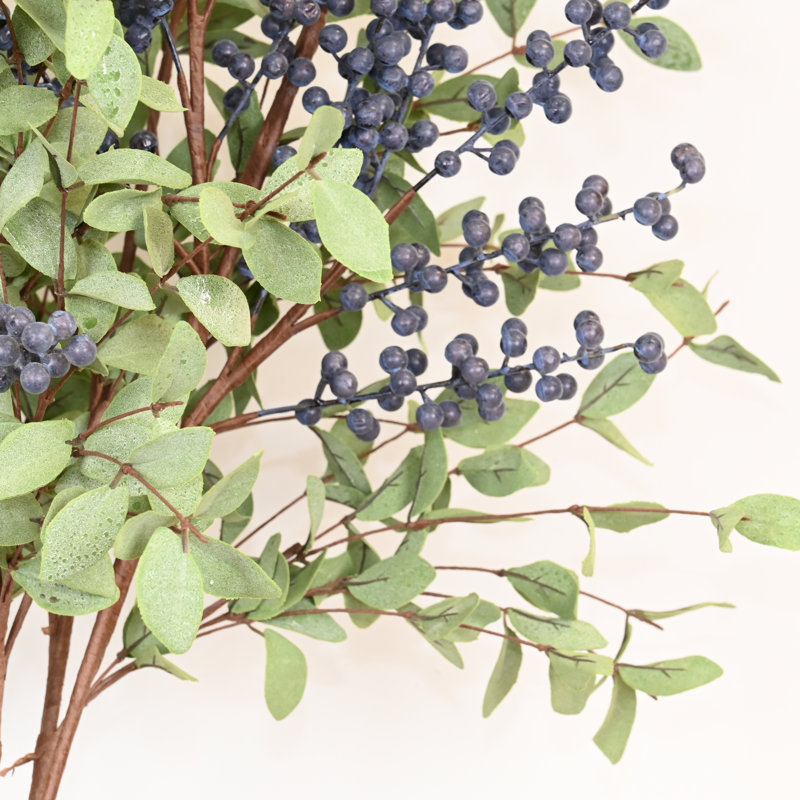 36 "branche artificielle de baies d'eucalyptus pour remplissage de vase, bouquet de fleurs de longue tige de feuillage de verdure de ferme pour les décorations de table de centre de table de bureau à domicile