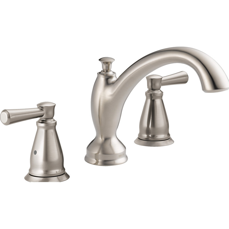 Lindenâ¢ Double Handle Deck Mounted Roman Tub Faucet Trim, Brilliance Stainless