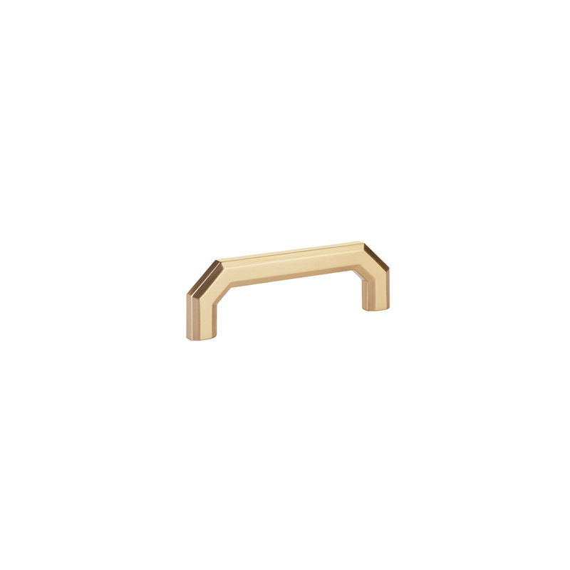 Emtek Riviera Cabinet Pull 5" Center-to-Center, 4", Satin Brass