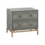 63.5cm W Solid + Manufactured Wood Bedside Table
