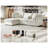 4 Seat L-shaped Chenille Sofa Oversized Modular Sofa Extra Deep Cloud Corduroy Sectional Couch With Ottoman Chaise Fsc Certified Fluffy-819206104