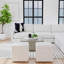 Leon Button Tufted Leather Ottoman-996551944