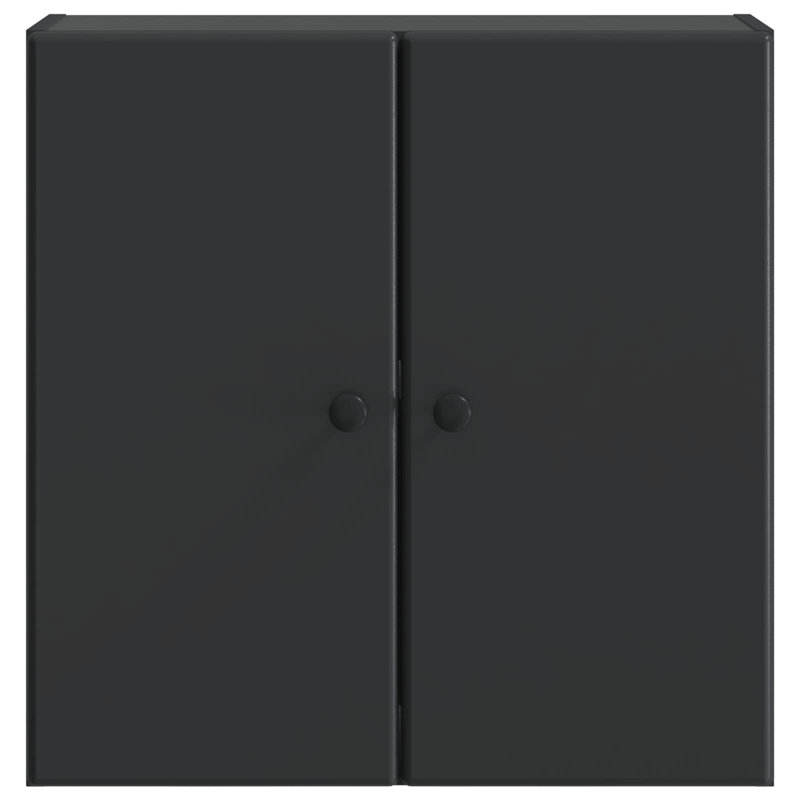  Wall-Mounted Cabinet Engineered Wood Storage Rectangular Garage Indoor, Black