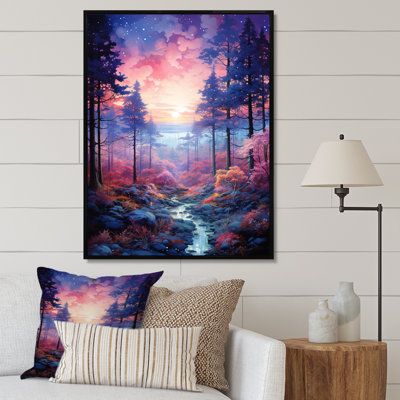 «Pine Tree Winter Twilight III», reproduction sur toile