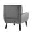 Jaqueze Upholstered Gray Velvet Tufted Wide Back Armchair with Solid Wood Leg-793197106