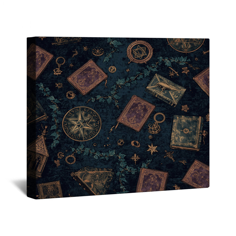 Toile de galerie et de livres mystiques en plusieurs tailles, 16 x 16 pouces