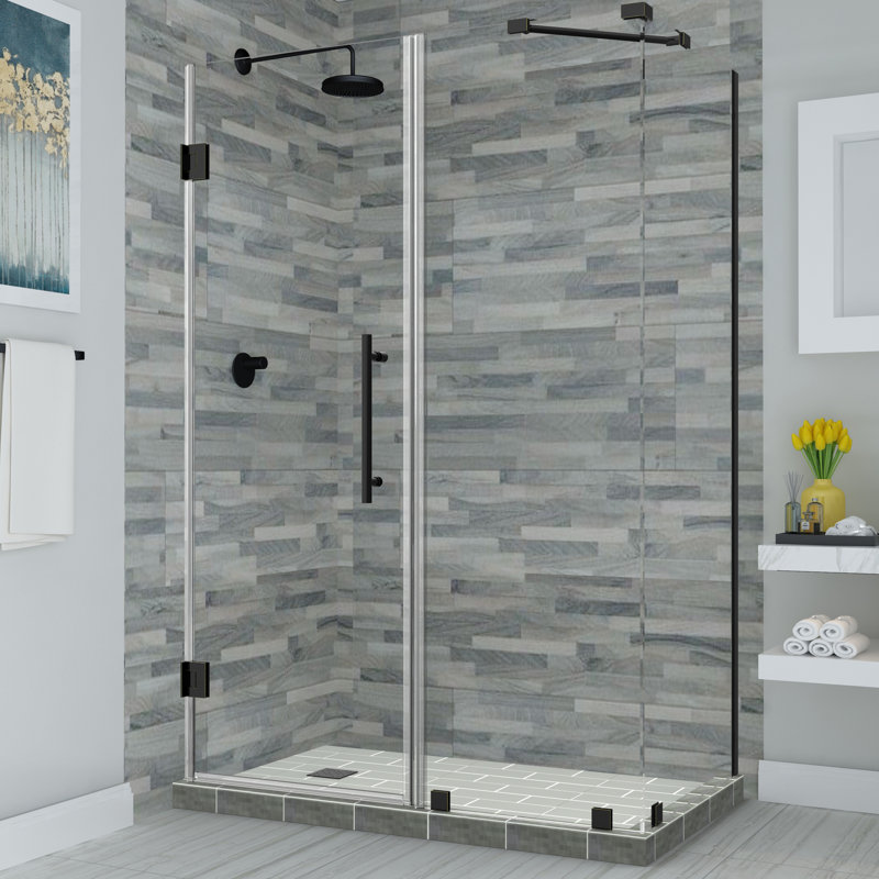 Cabine de douche rectangulaire à charnière 38 po x 72 po Bromley