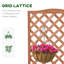 Lit de jardin surélevé en bois avec treillis Outsunny